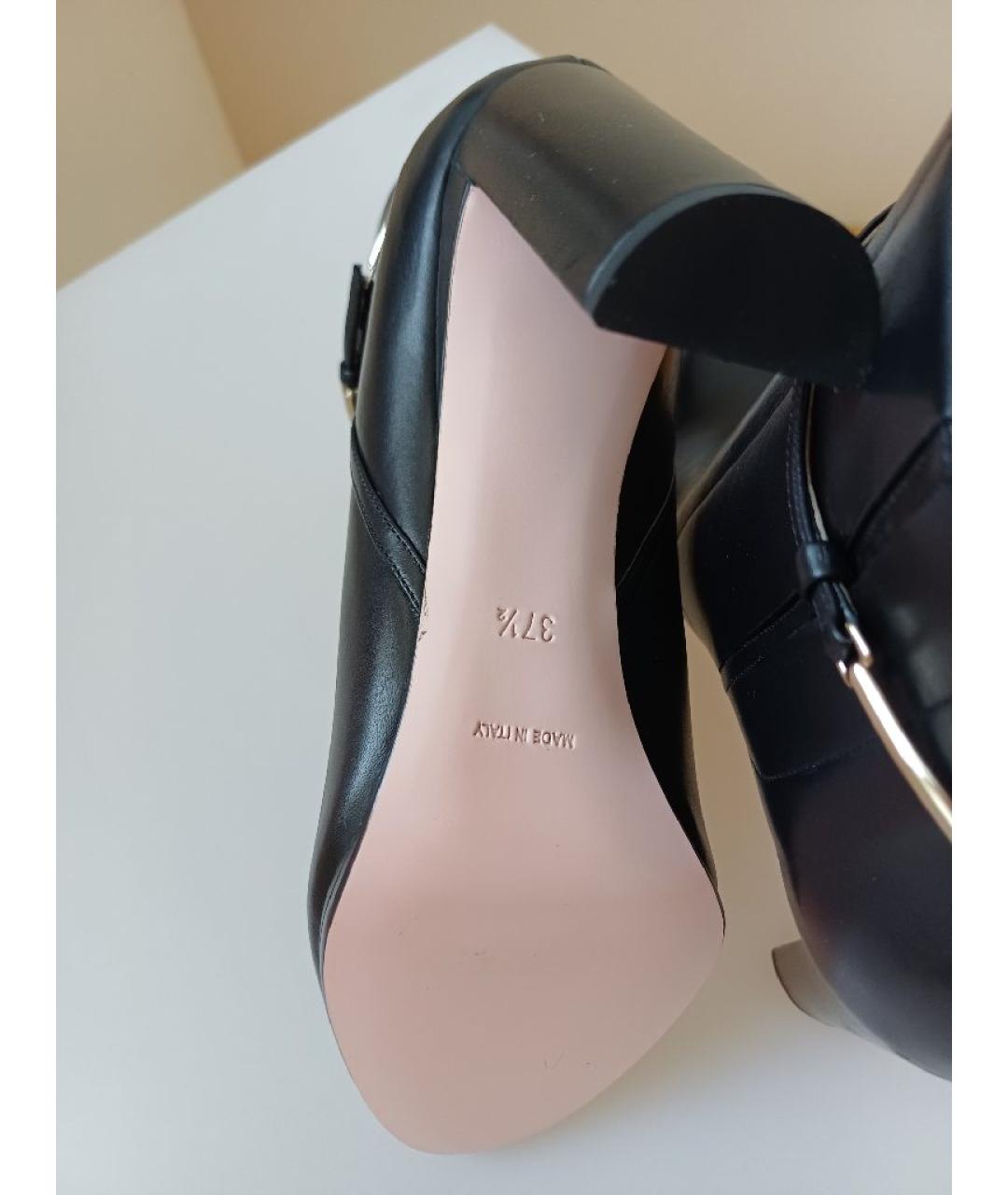 NINA RICCI Черные кожаные ботильоны, фото 8