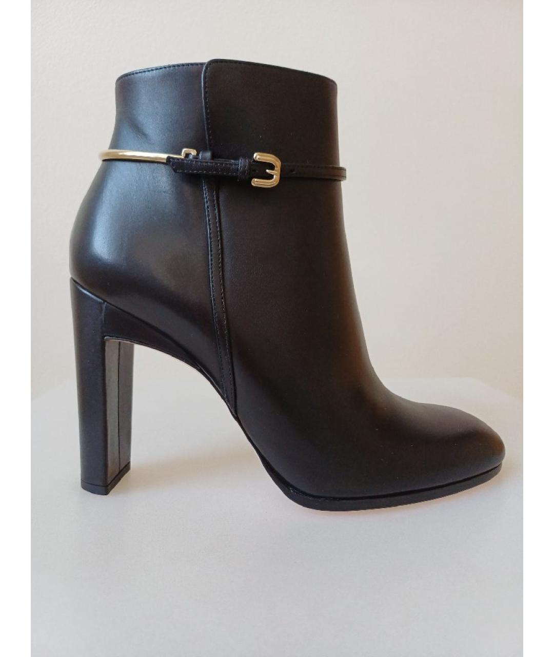 NINA RICCI Черные кожаные ботильоны, фото 9