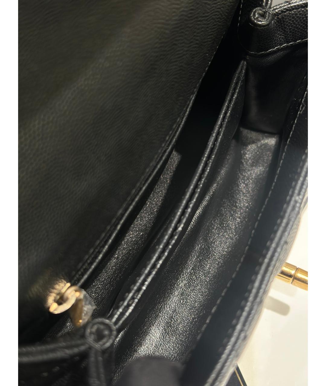 CHANEL Черная кожаная сумка через плечо, фото 9