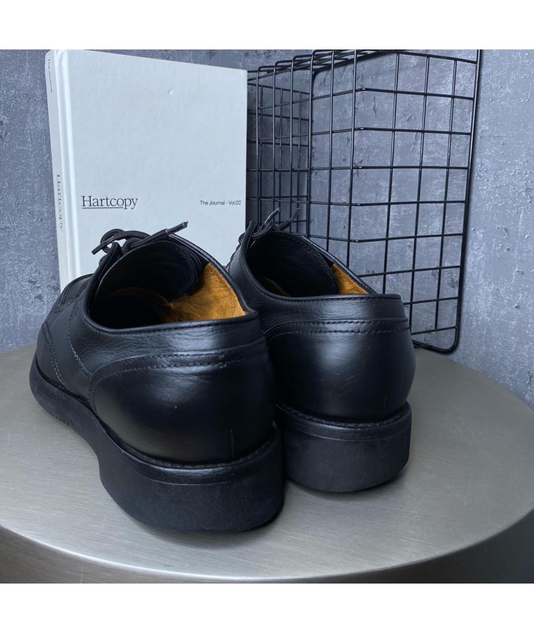 GUCCI Черные кожаные низкие ботинки, фото 3