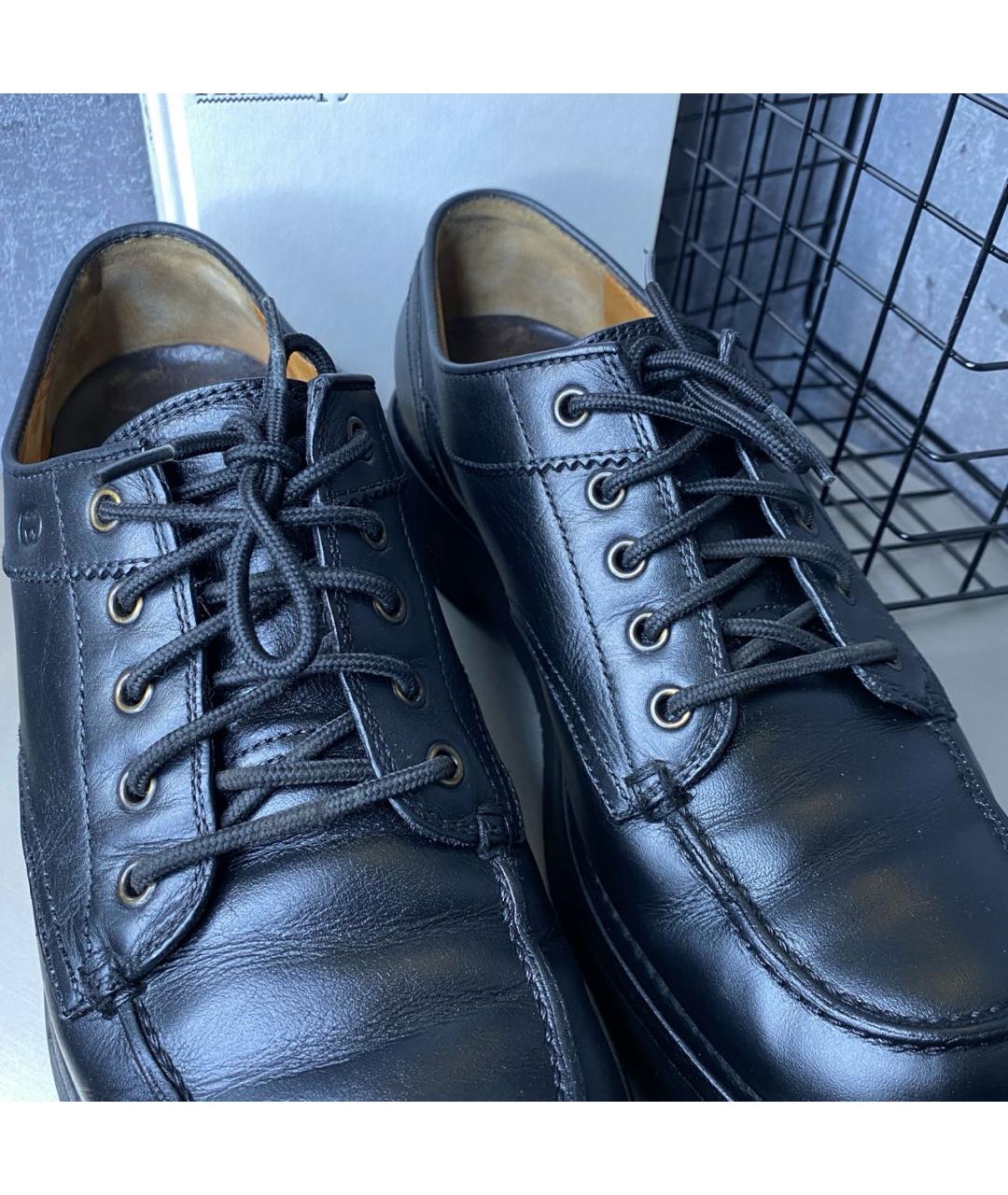 GUCCI Черные кожаные низкие ботинки, фото 5