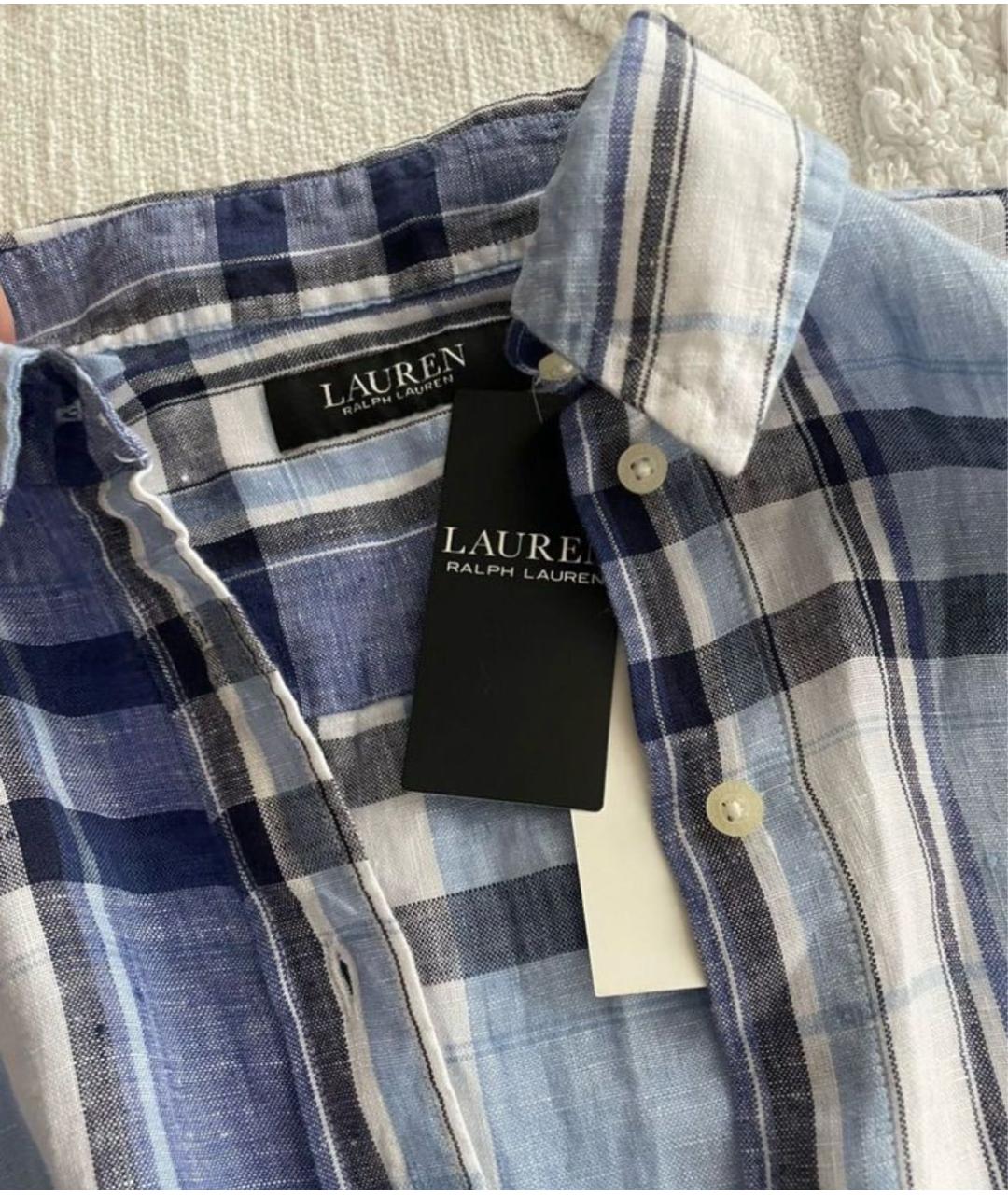 POLO RALPH LAUREN Голубая льняная рубашка, фото 3