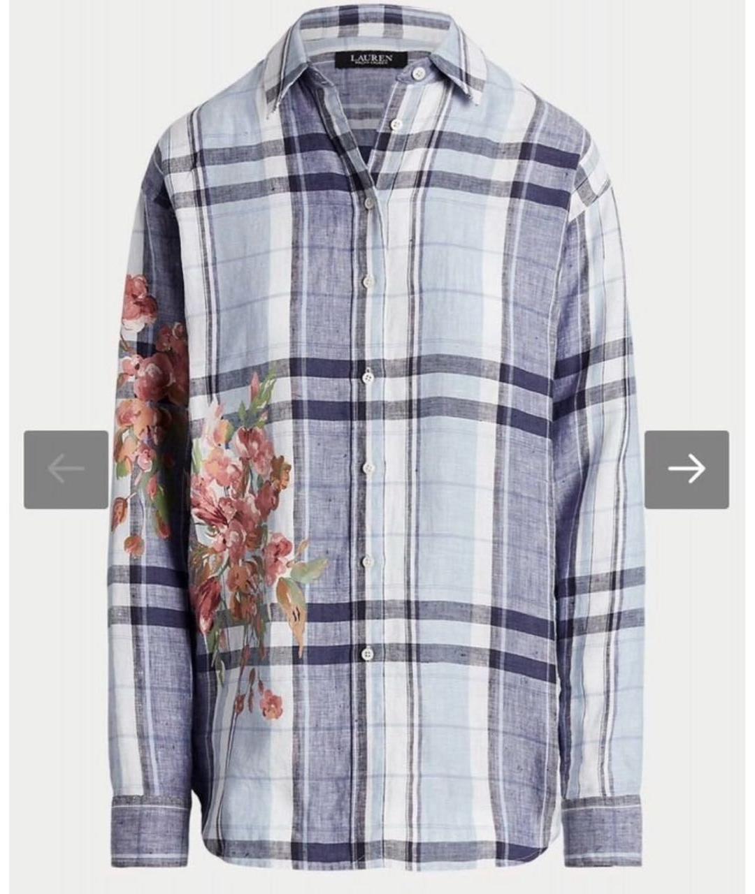 POLO RALPH LAUREN Голубая льняная рубашка, фото 5