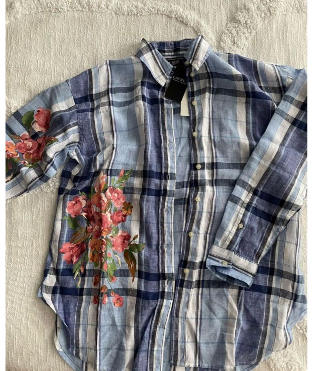 POLO RALPH LAUREN Голубая льняная рубашка, фото 2