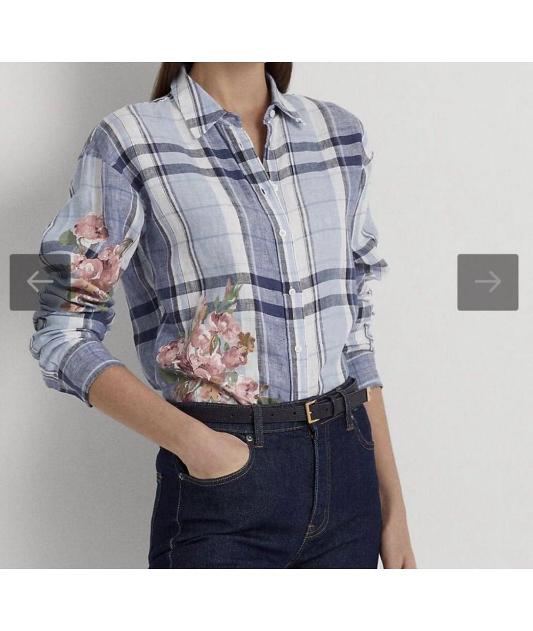 POLO RALPH LAUREN Голубая льняная рубашка, фото 4