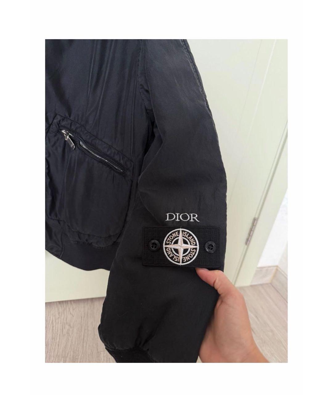 STONE ISLAND Антрацитовая шелковая куртка, фото 3
