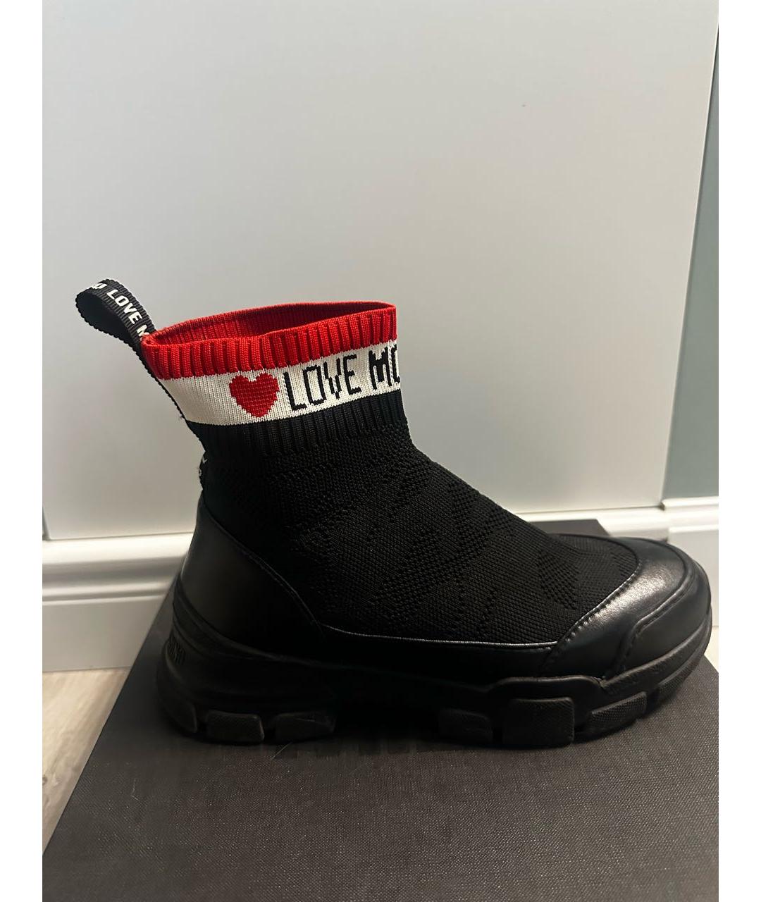 LOVE MOSCHINO Черные полусапоги, фото 5