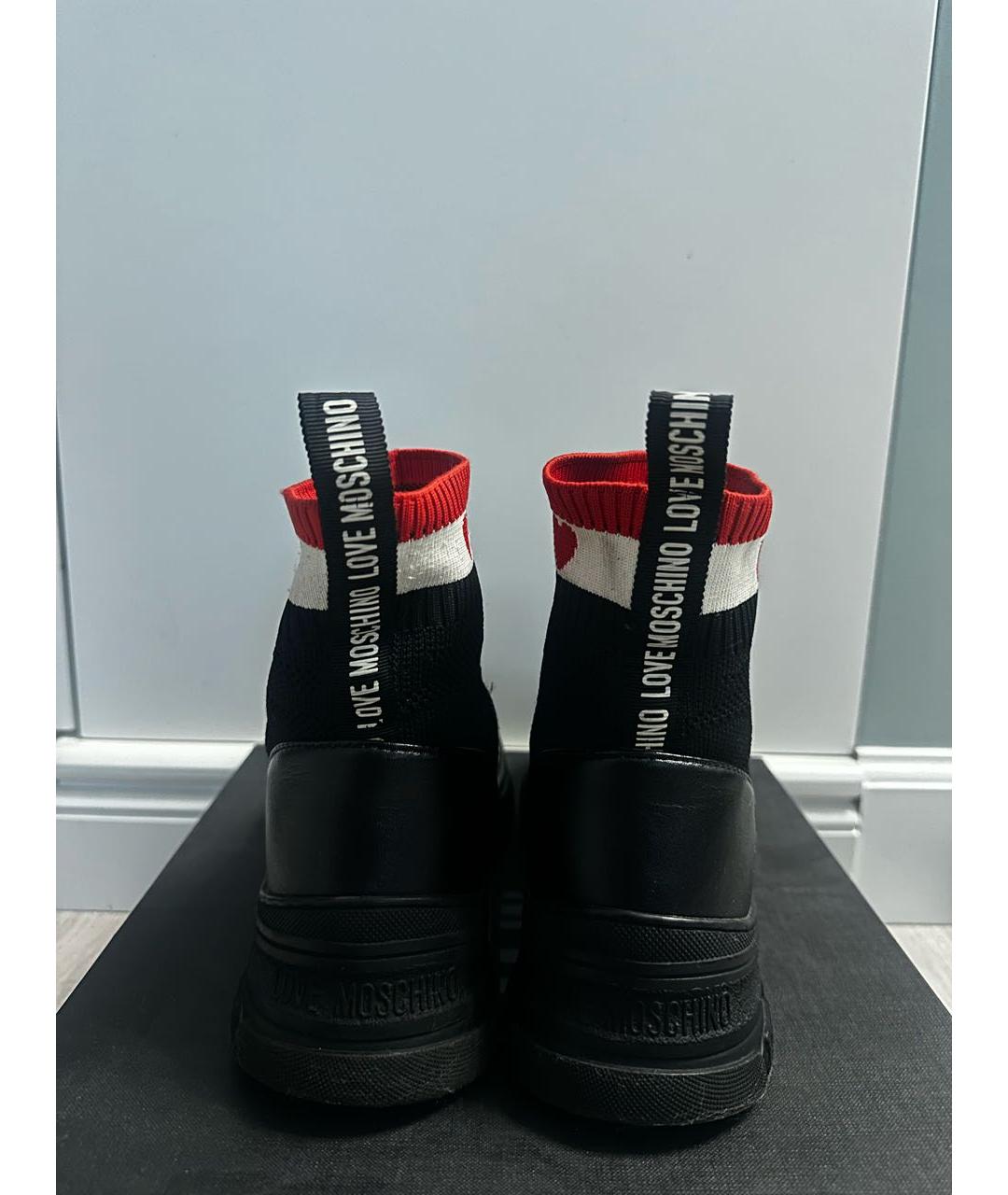 LOVE MOSCHINO Черные полусапоги, фото 4