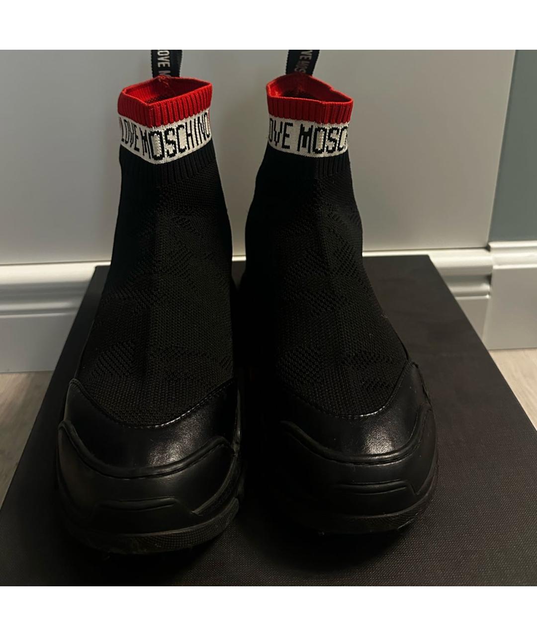 LOVE MOSCHINO Черные полусапоги, фото 2