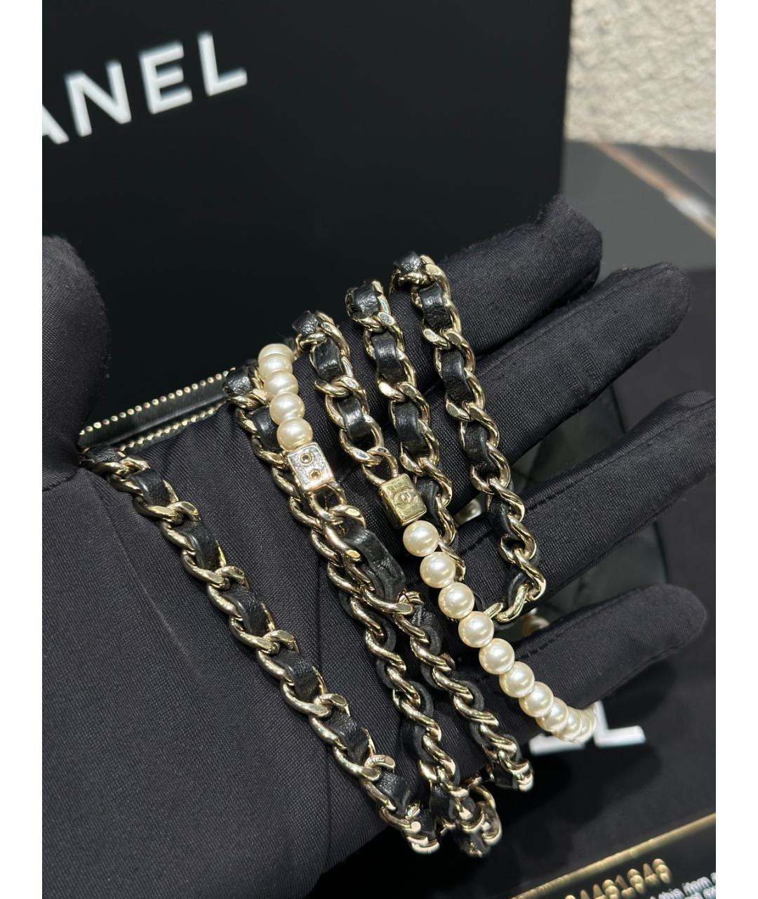 CHANEL Черная кожаная сумка через плечо, фото 9