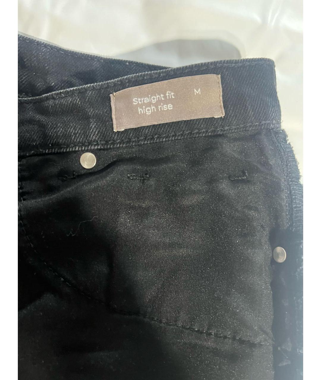 12 STOREEZ Черные хлопковые прямые джинсы, фото 5