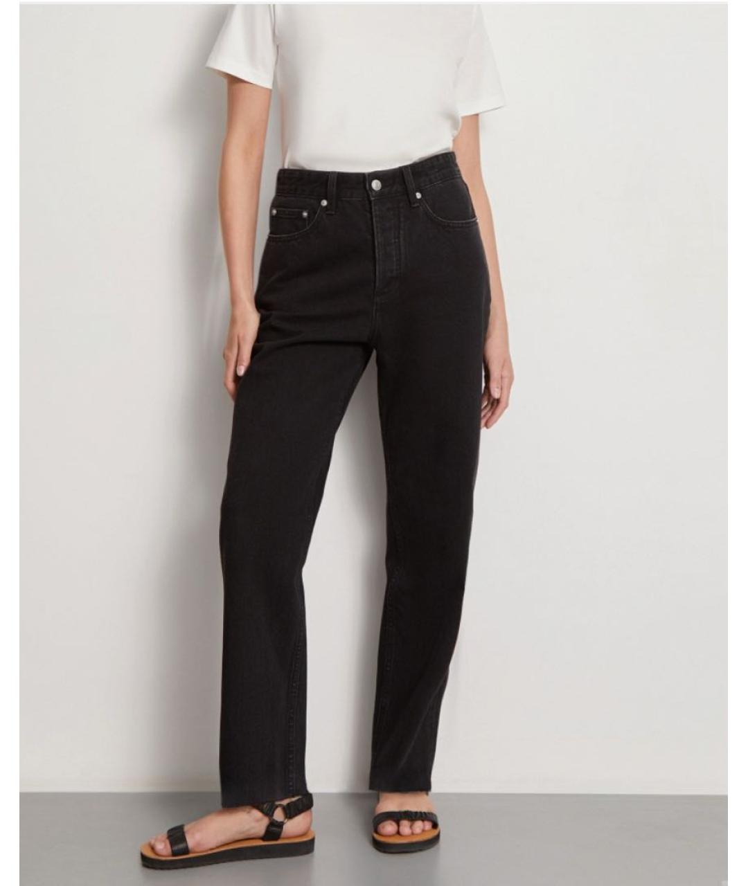 12 STOREEZ Черные хлопковые прямые джинсы, фото 8