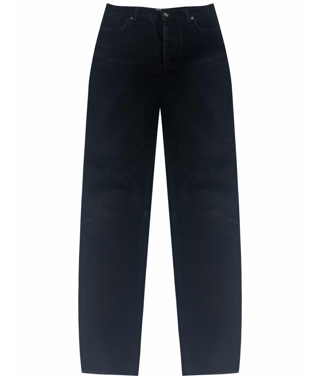 12 STOREEZ Черные хлопковые прямые джинсы, фото 1