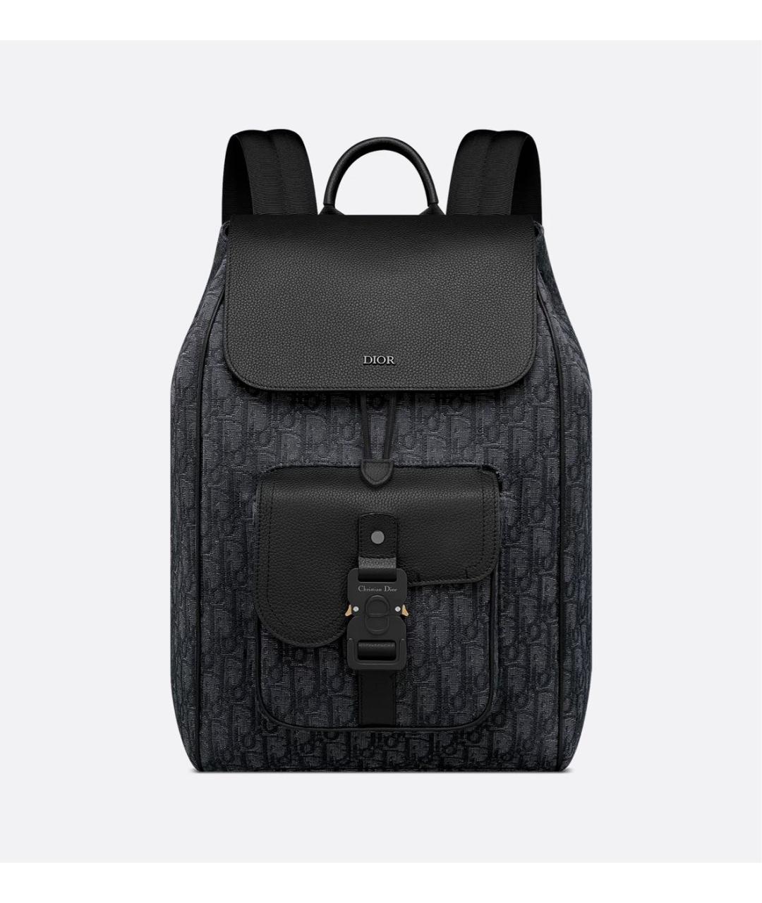 CHRISTIAN DIOR Черный тканевый рюкзак, фото 7