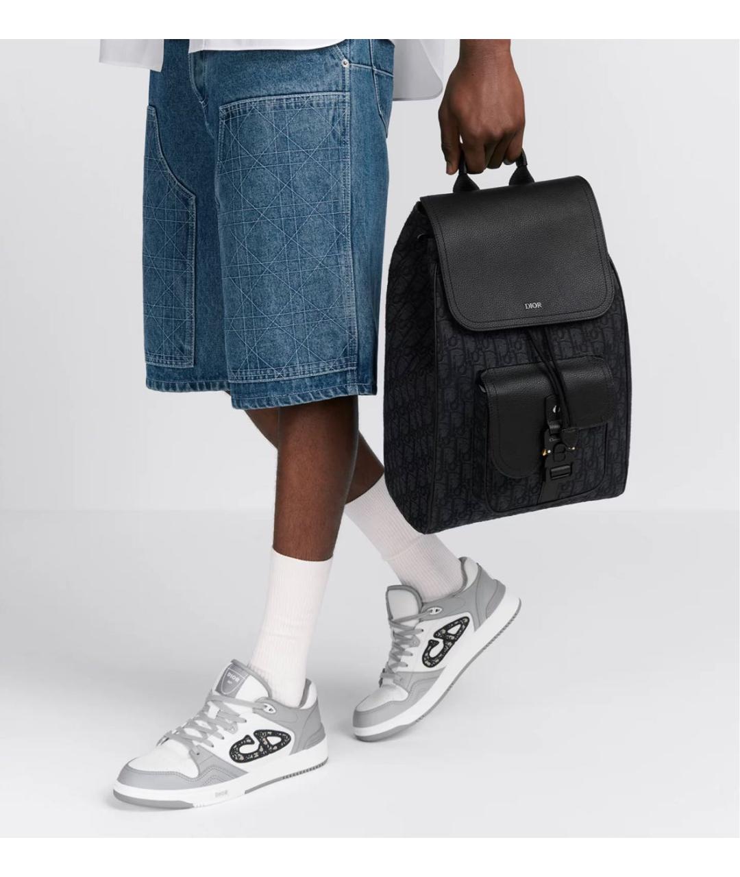 CHRISTIAN DIOR Черный тканевый рюкзак, фото 3