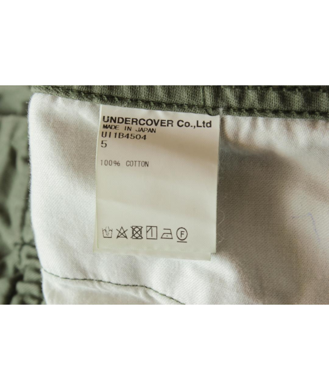UNDERCOVER Зеленые хлопковые повседневные брюки, фото 5