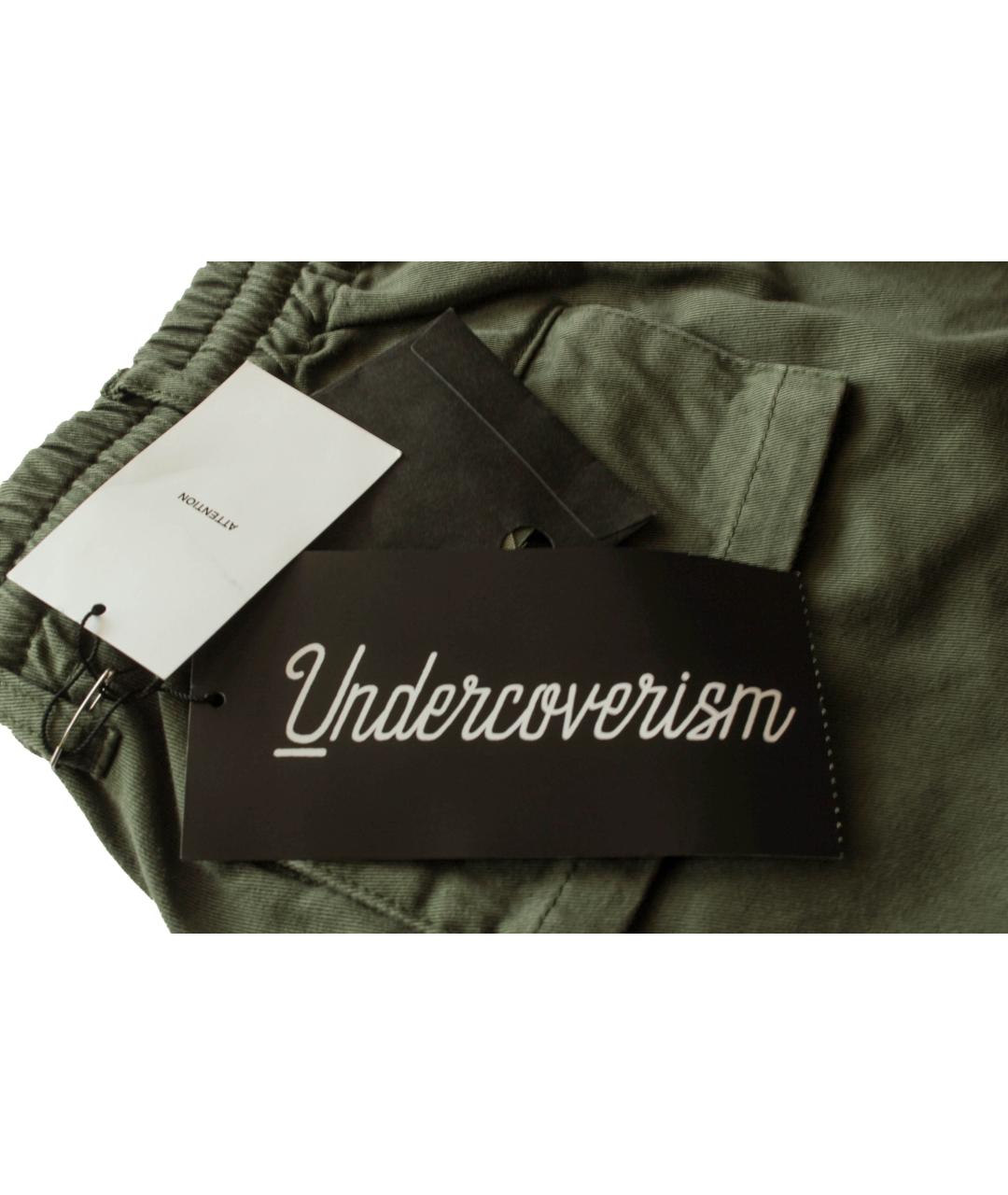 UNDERCOVER Зеленые хлопковые повседневные брюки, фото 4