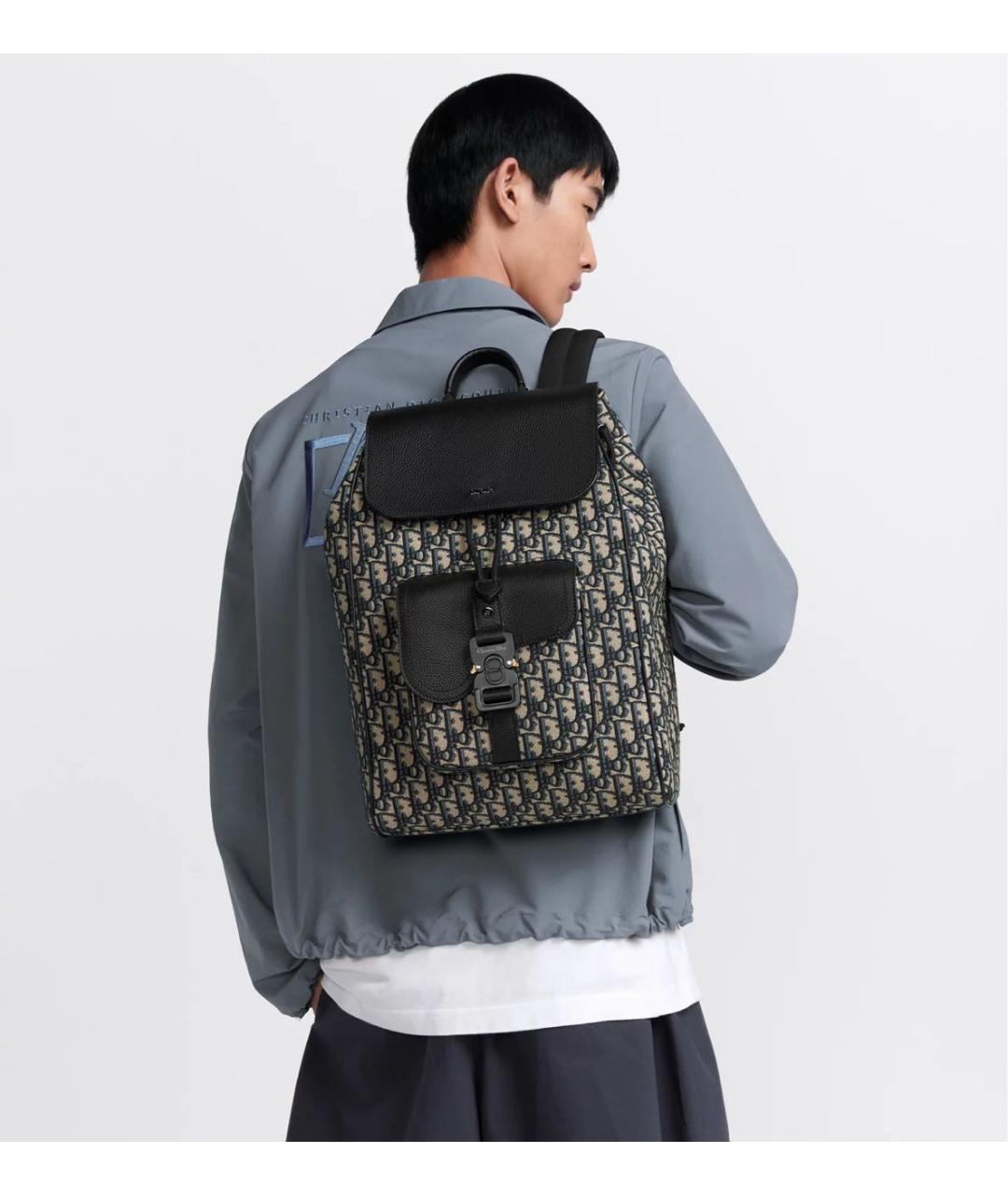 CHRISTIAN DIOR Бежевый тканевый рюкзак, фото 2