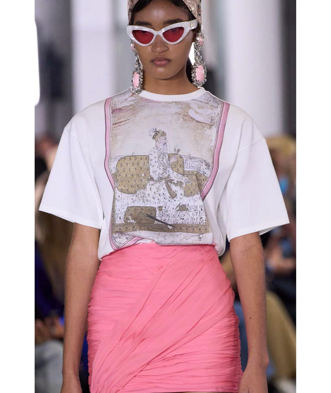 GIAMBATTISTA VALLI Белая хлопковая футболка, фото 2