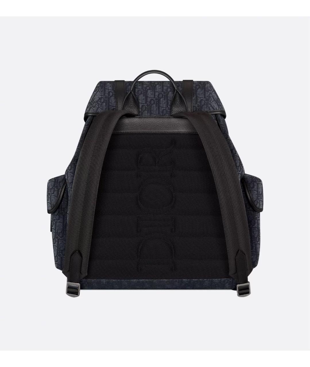 CHRISTIAN DIOR Темно-синий тканевый рюкзак, фото 3