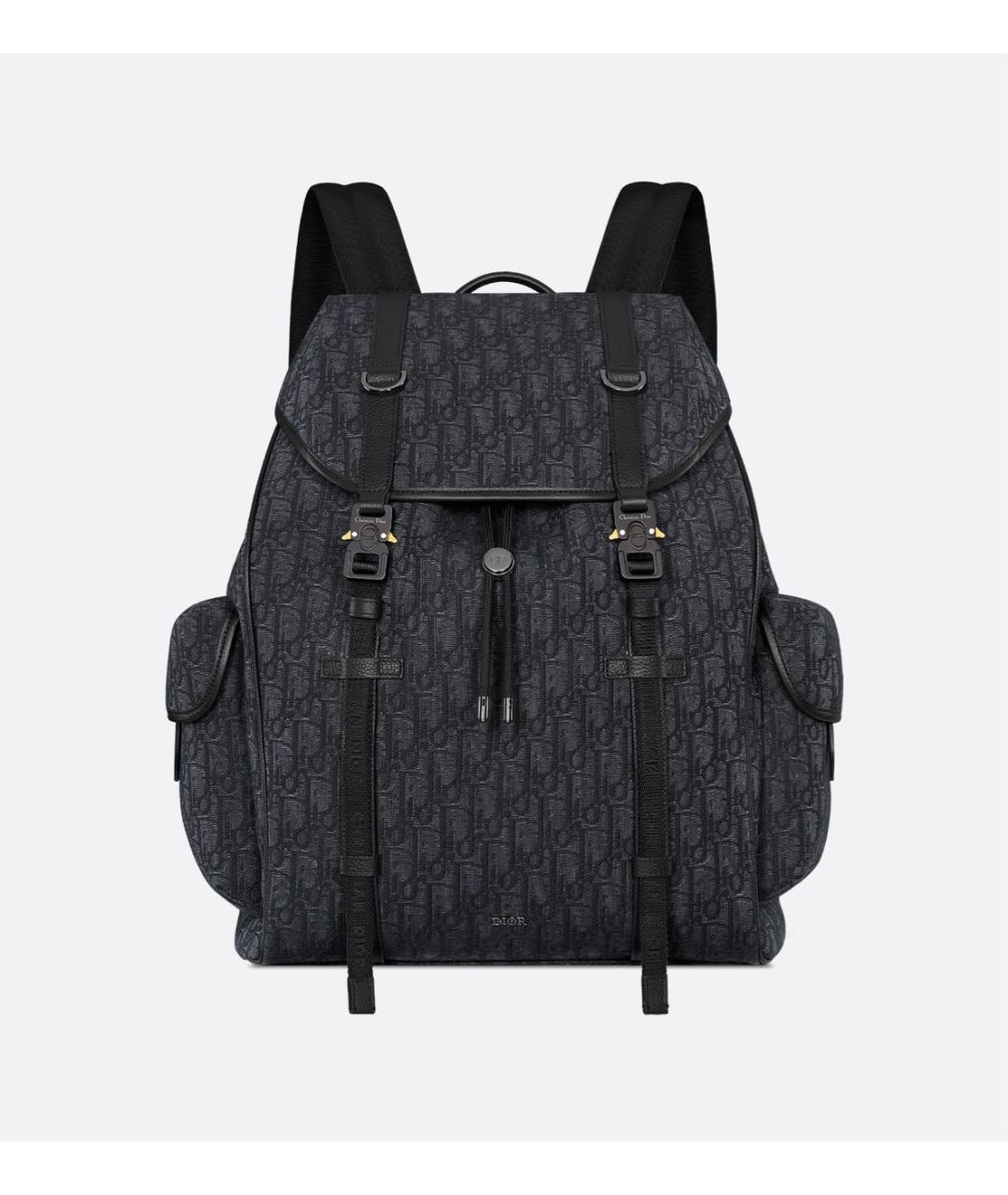 CHRISTIAN DIOR Темно-синий тканевый рюкзак, фото 6