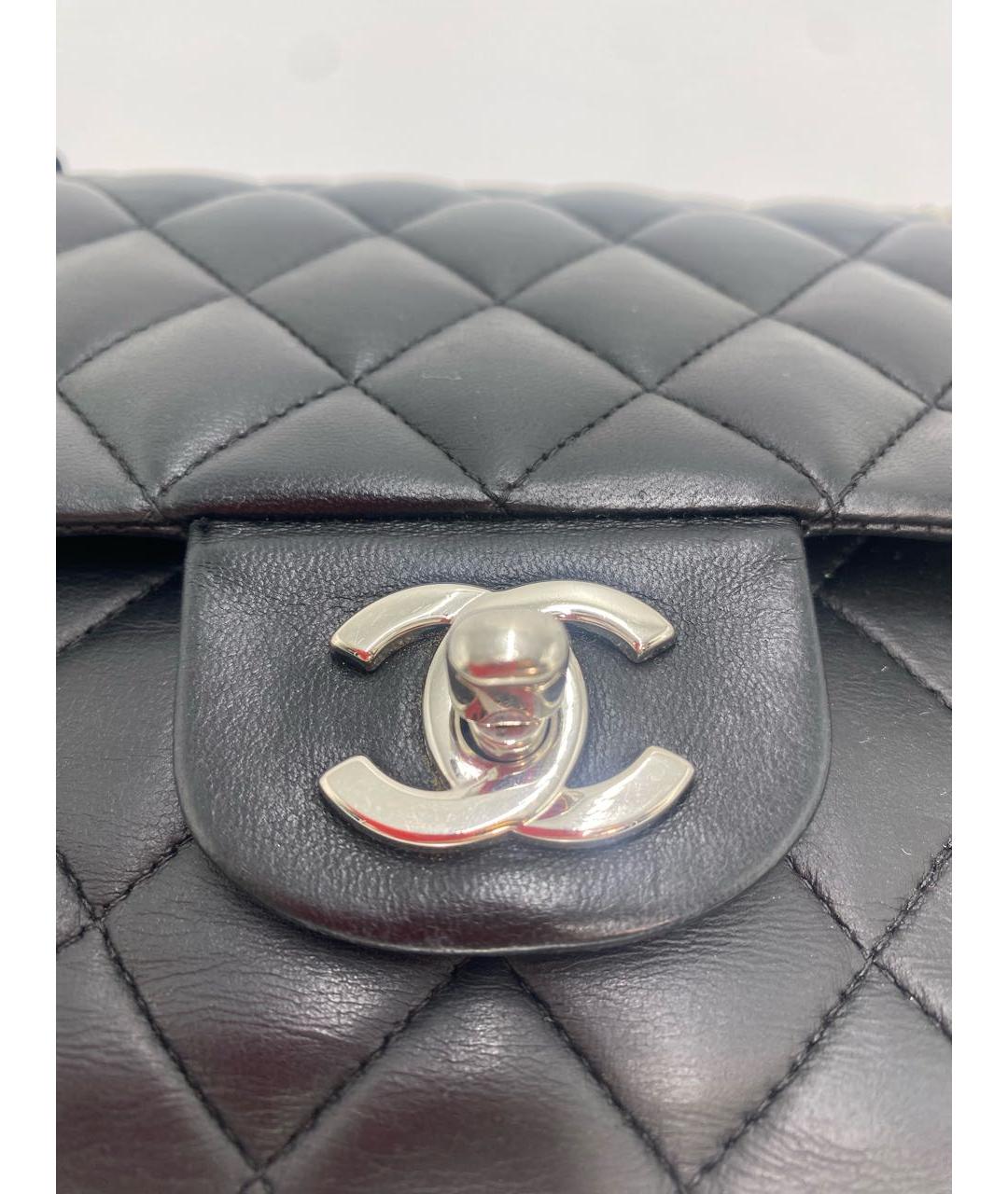 CHANEL Черная кожаная сумка через плечо, фото 6