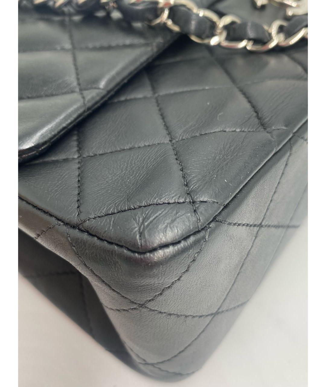 CHANEL Черная кожаная сумка через плечо, фото 8