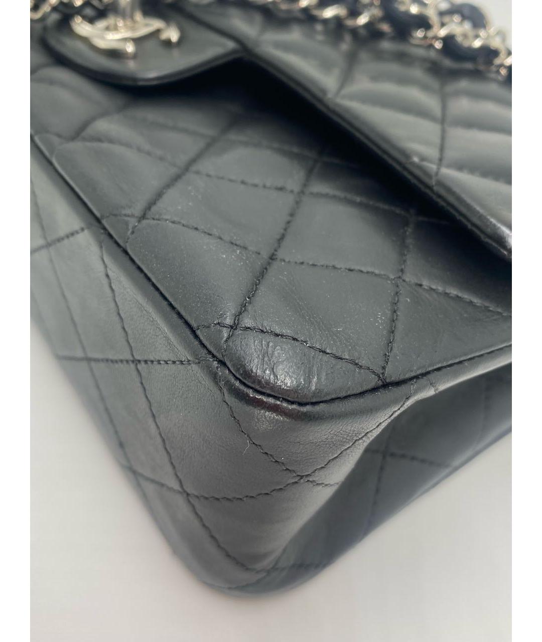 CHANEL Черная кожаная сумка через плечо, фото 7
