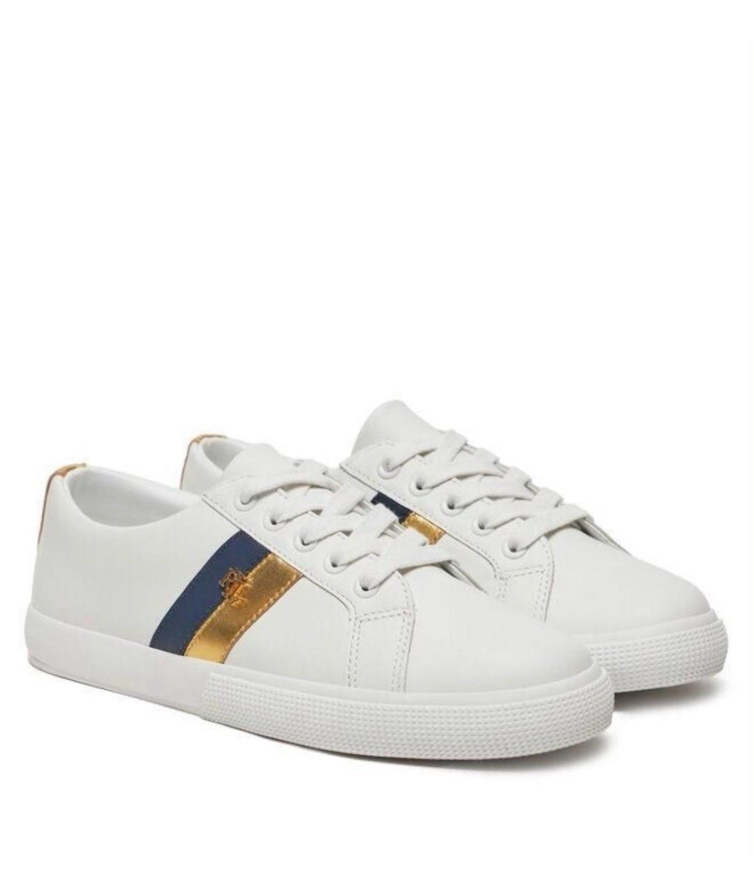 POLO RALPH LAUREN Белые кожаные кеды, фото 6