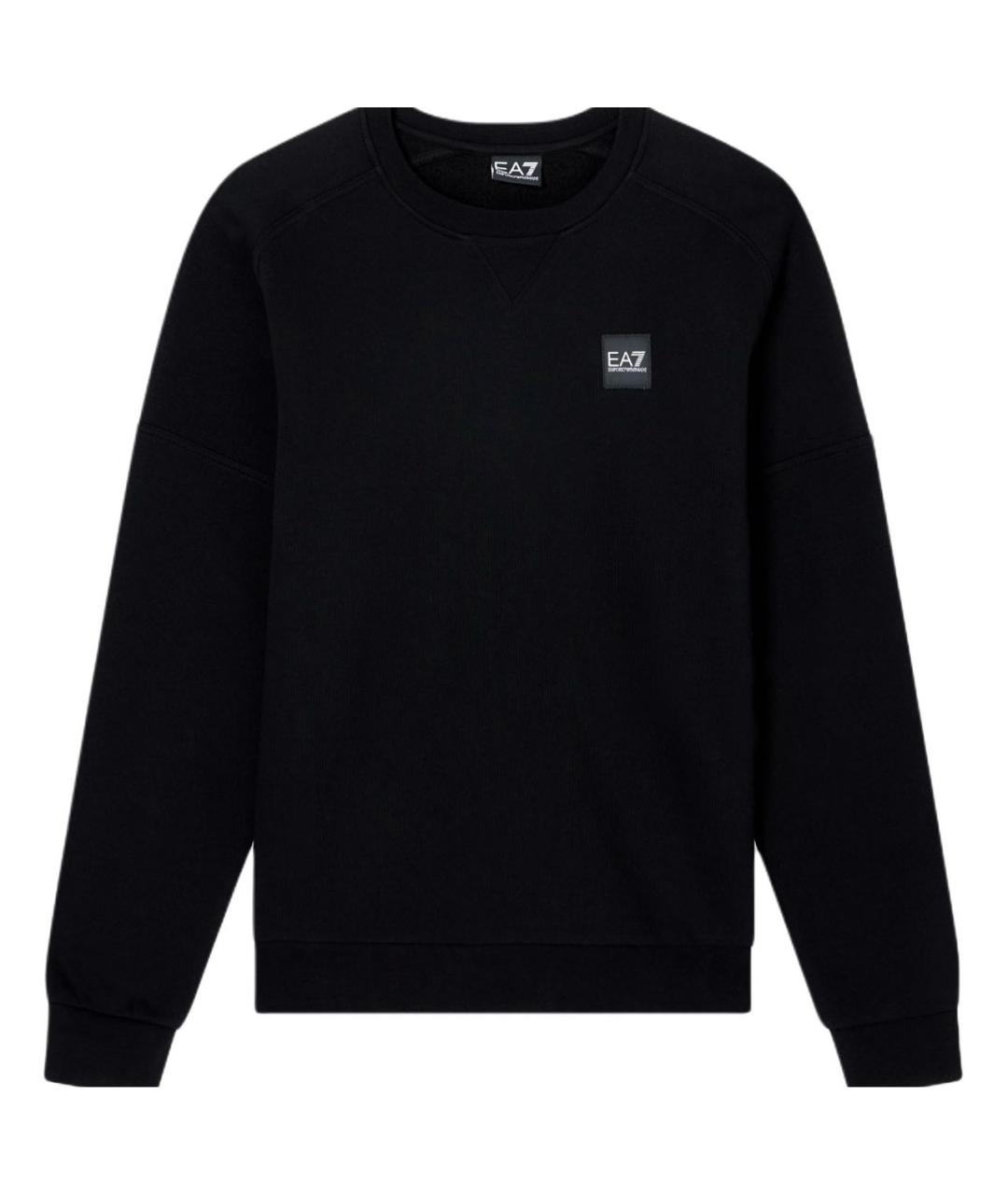 EA7 Черный хлопковый спортивный костюм, фото 9