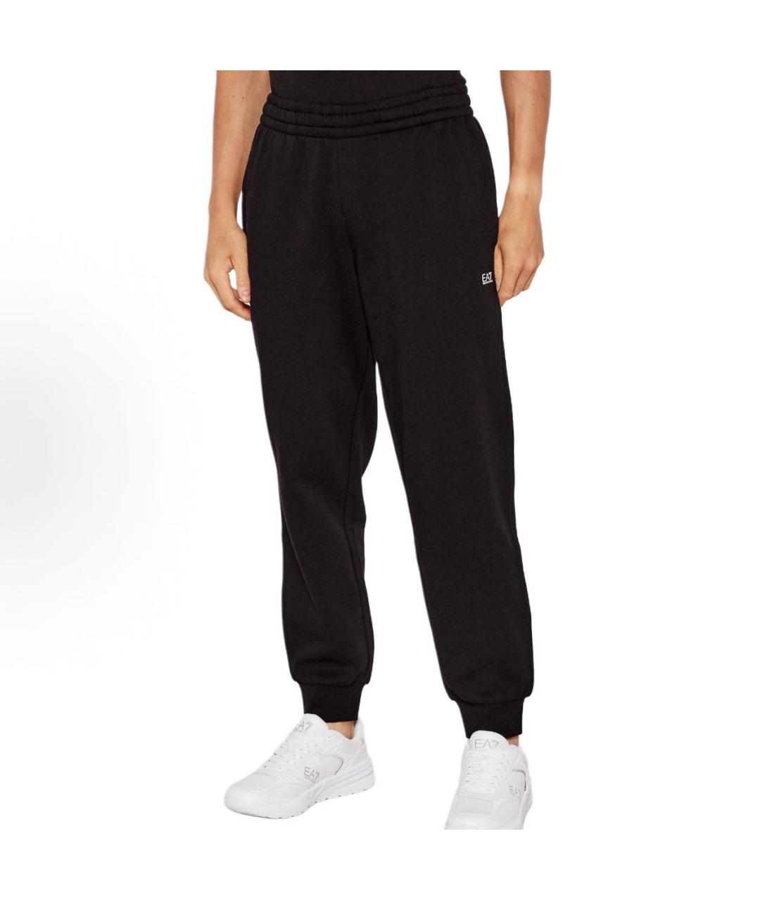 EA7 Черный хлопковый спортивный костюм, фото 8