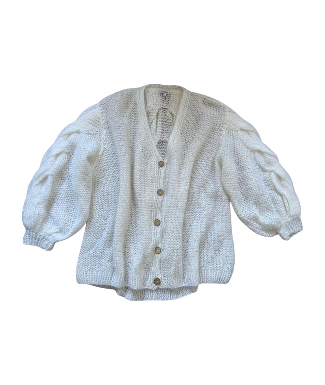 LOEWE Белый шерстяной кардиган, фото 1