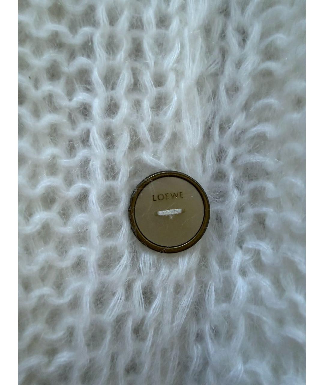 LOEWE Белый шерстяной кардиган, фото 4
