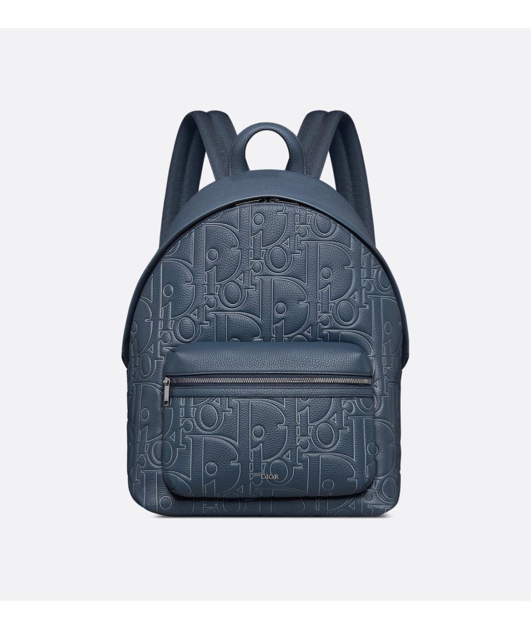 CHRISTIAN DIOR Синий кожаный рюкзак, фото 6