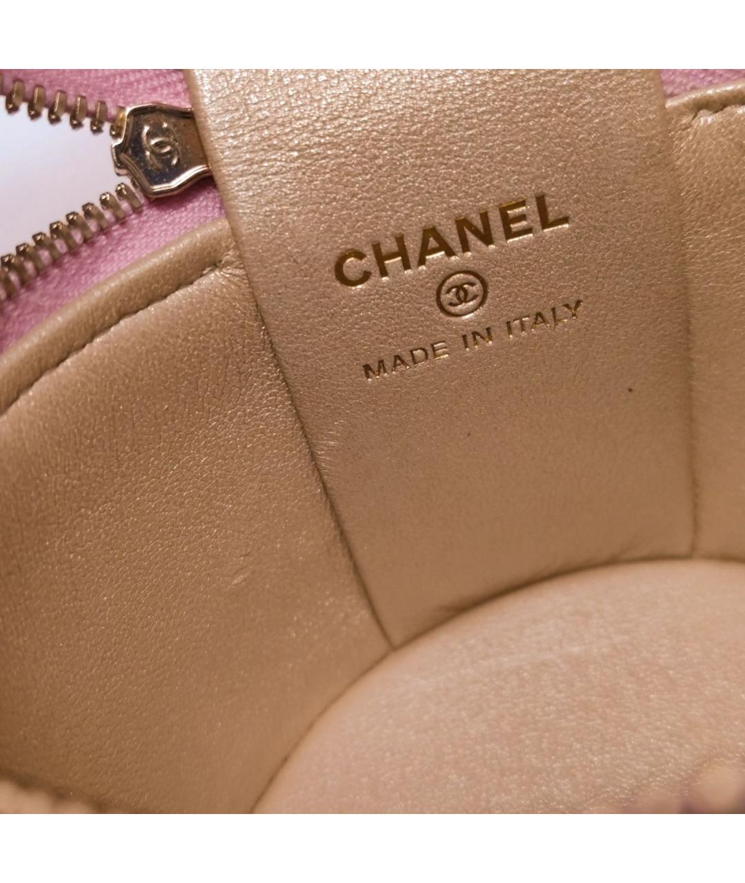 CHANEL Розовая кожаная сумка с короткими ручками, фото 8