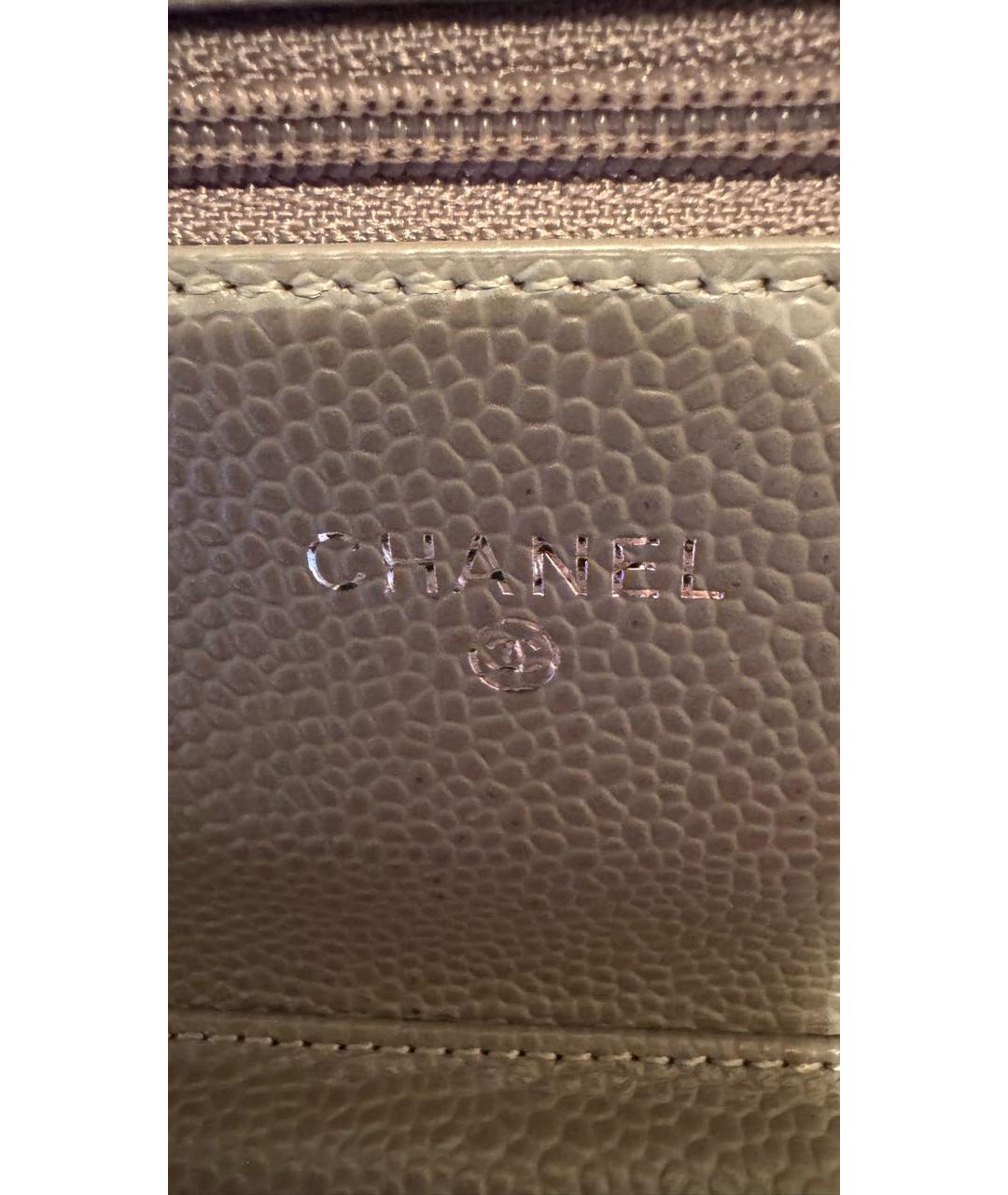 CHANEL Бежевая кожаная сумка через плечо, фото 3