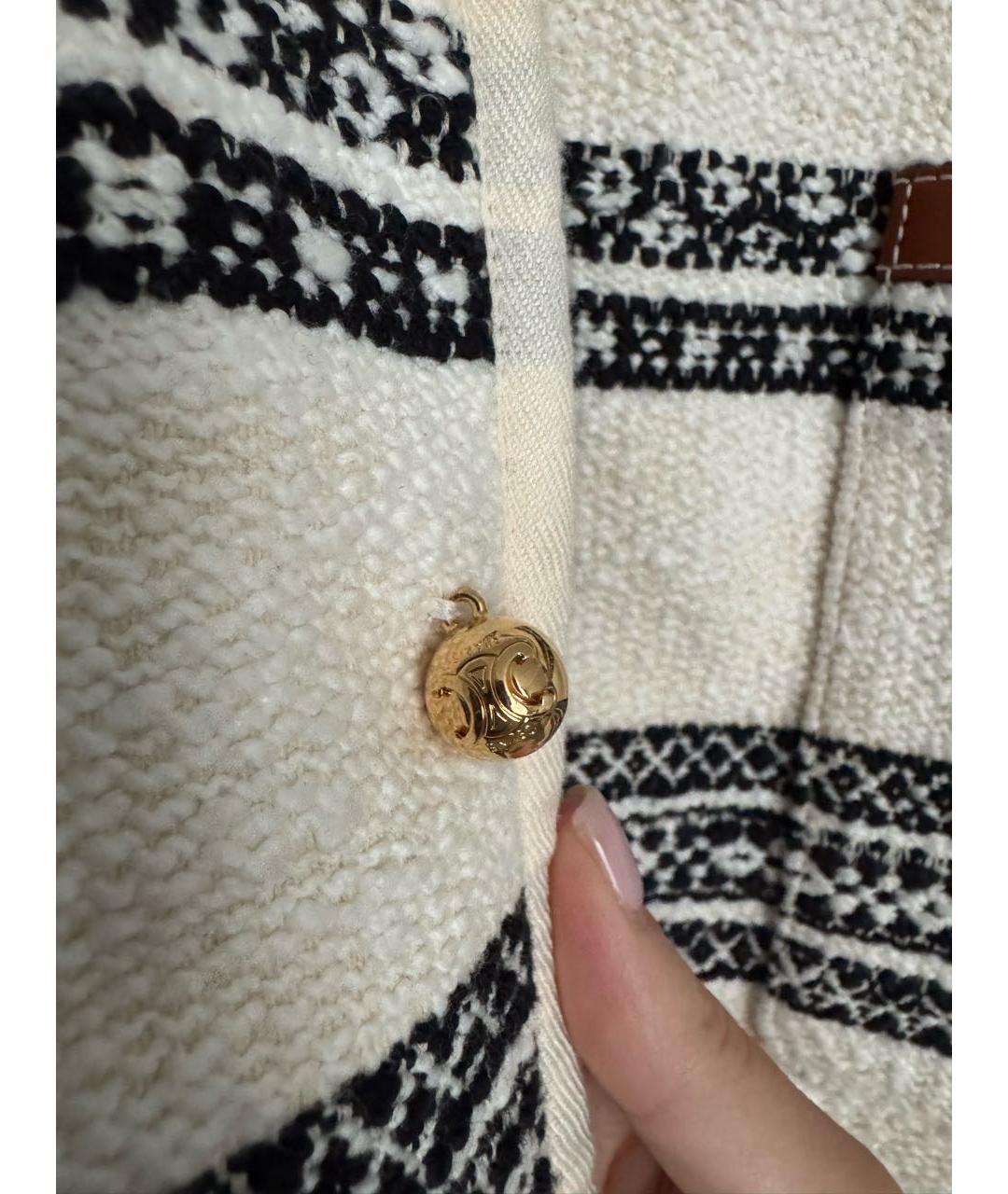 CELINE Бежевый шерстяной жакет/пиджак, фото 5