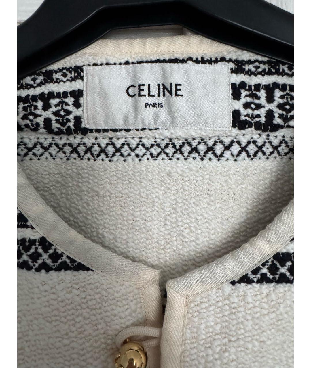 CELINE Бежевый шерстяной жакет/пиджак, фото 3