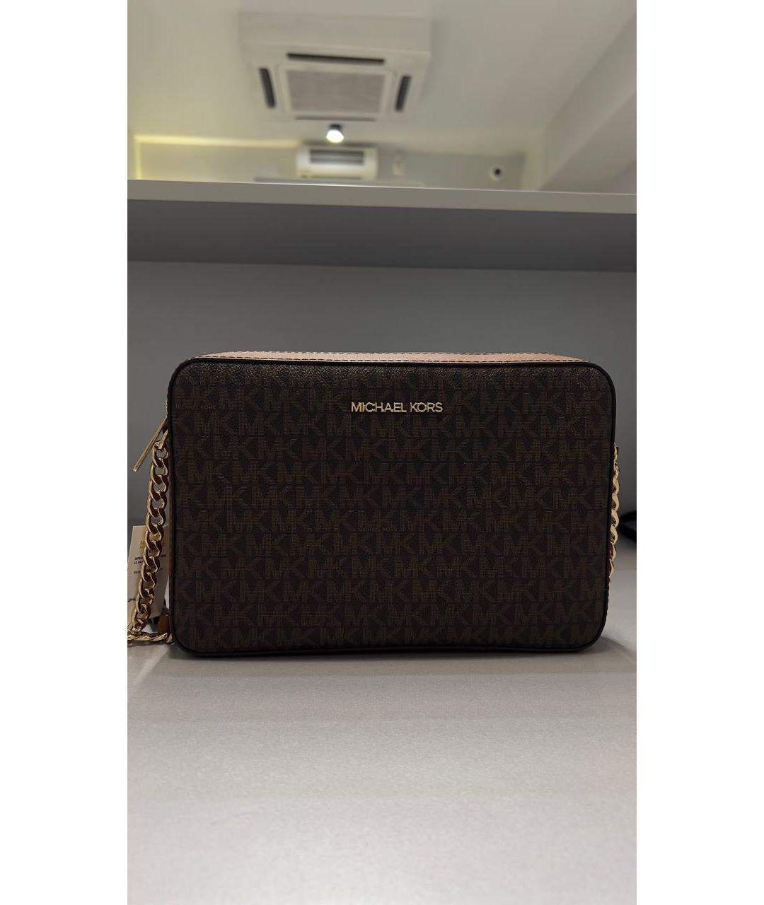 MICHAEL KORS Коричневая кожаная сумка на плечо, фото 5