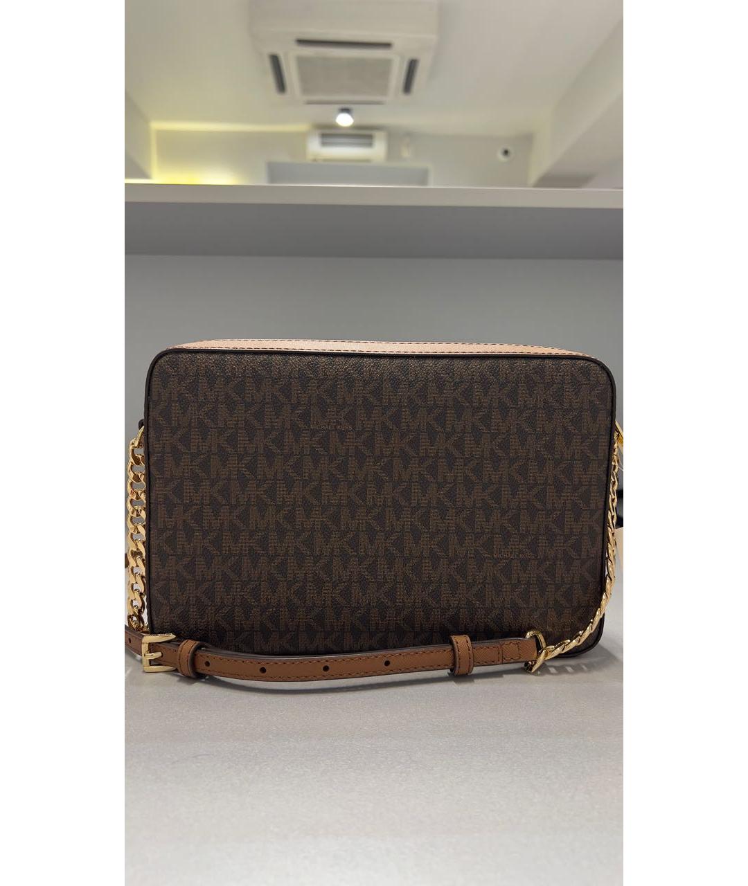 MICHAEL KORS Коричневая кожаная сумка на плечо, фото 3