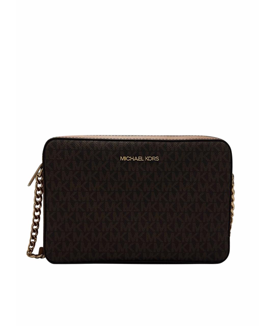 MICHAEL KORS Коричневая кожаная сумка на плечо, фото 1