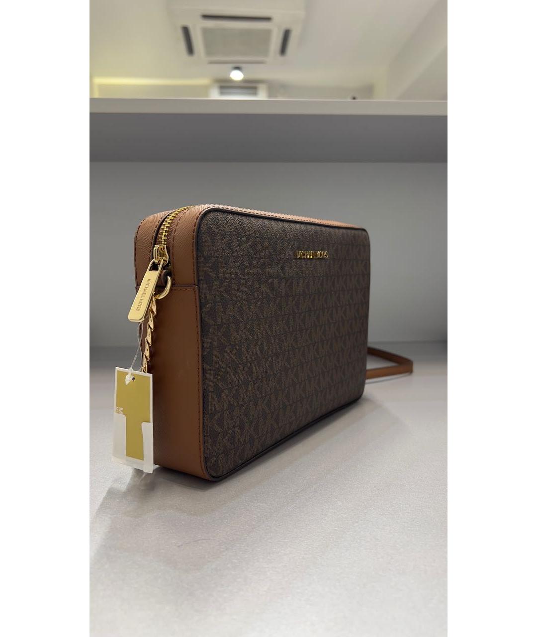 MICHAEL KORS Коричневая кожаная сумка на плечо, фото 2