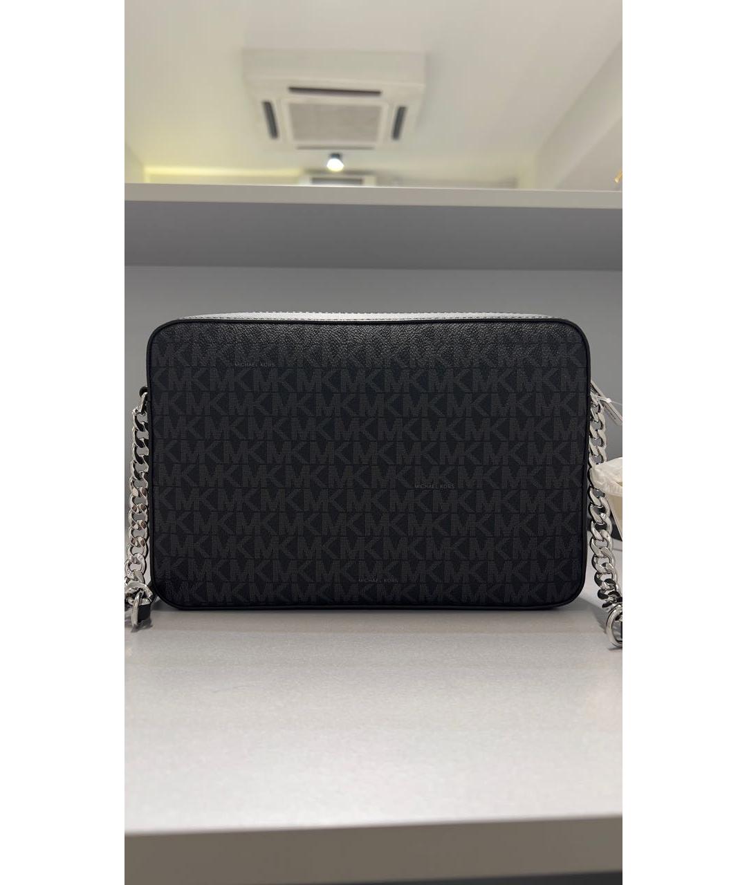 MICHAEL KORS Антрацитовая кожаная сумка через плечо, фото 3