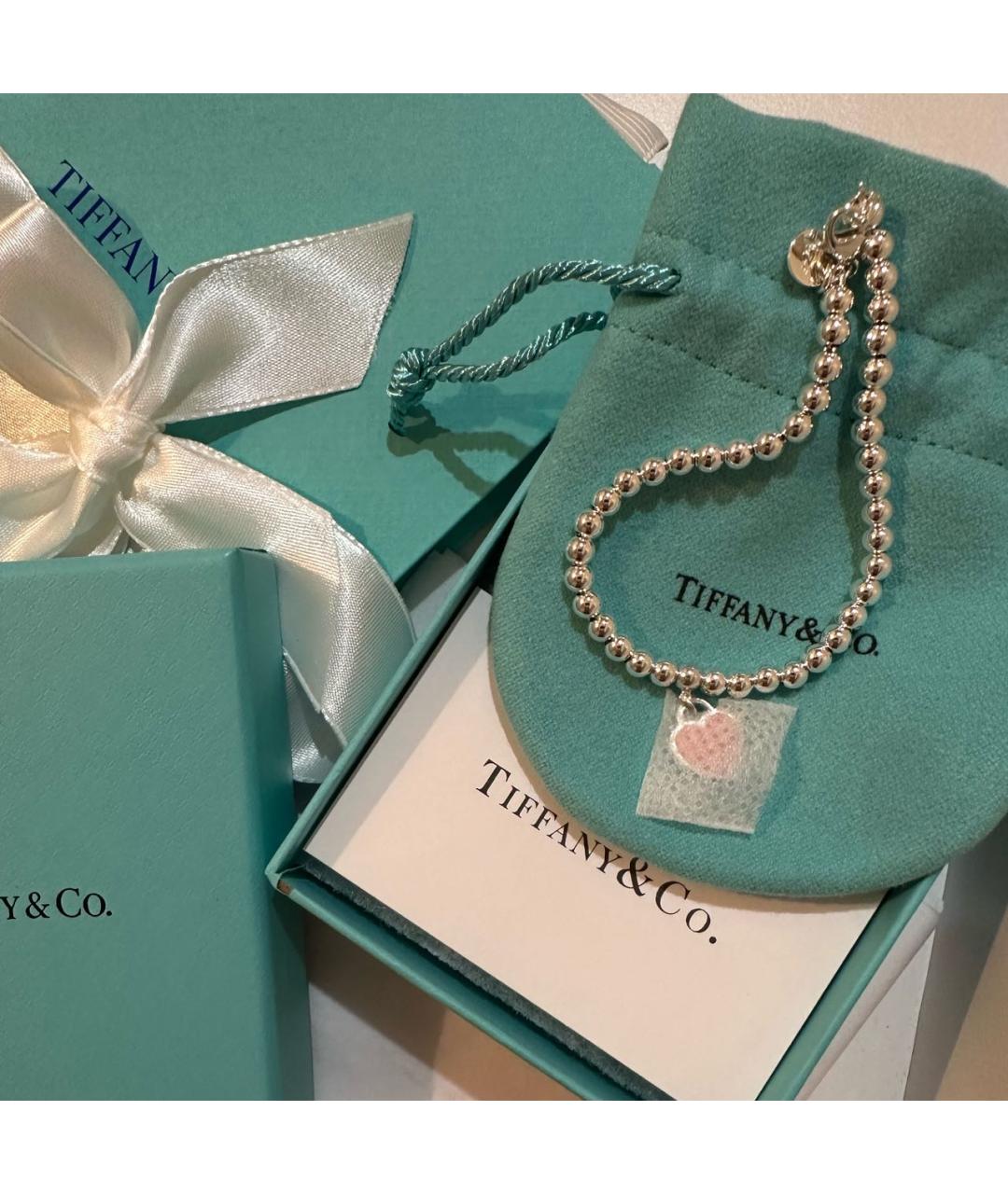TIFFANY&CO Розовый серебряный браслет, фото 4