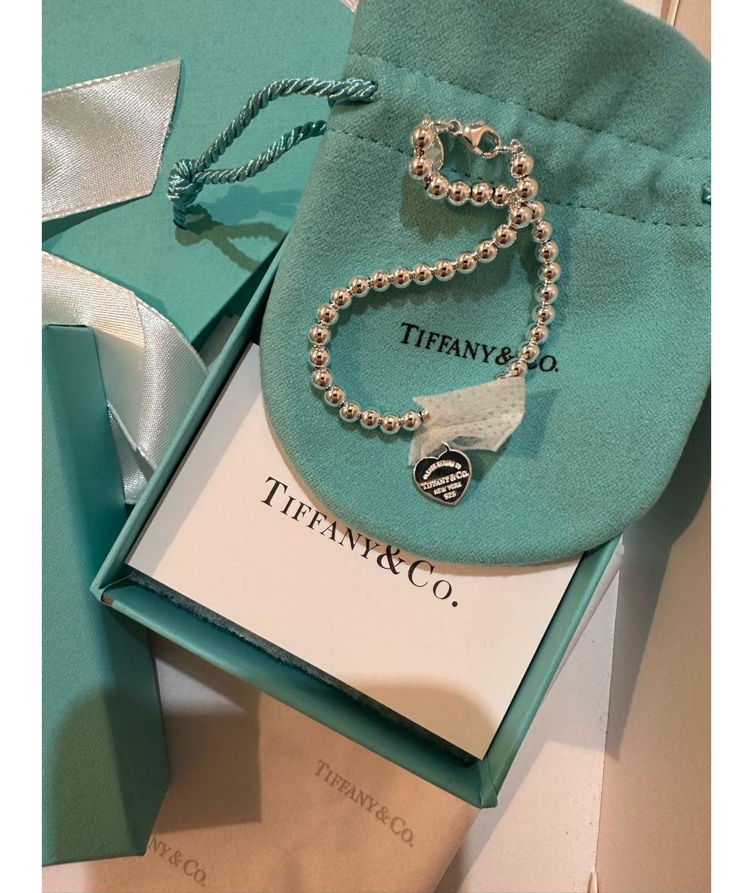 TIFFANY&CO Розовый серебряный браслет, фото 2