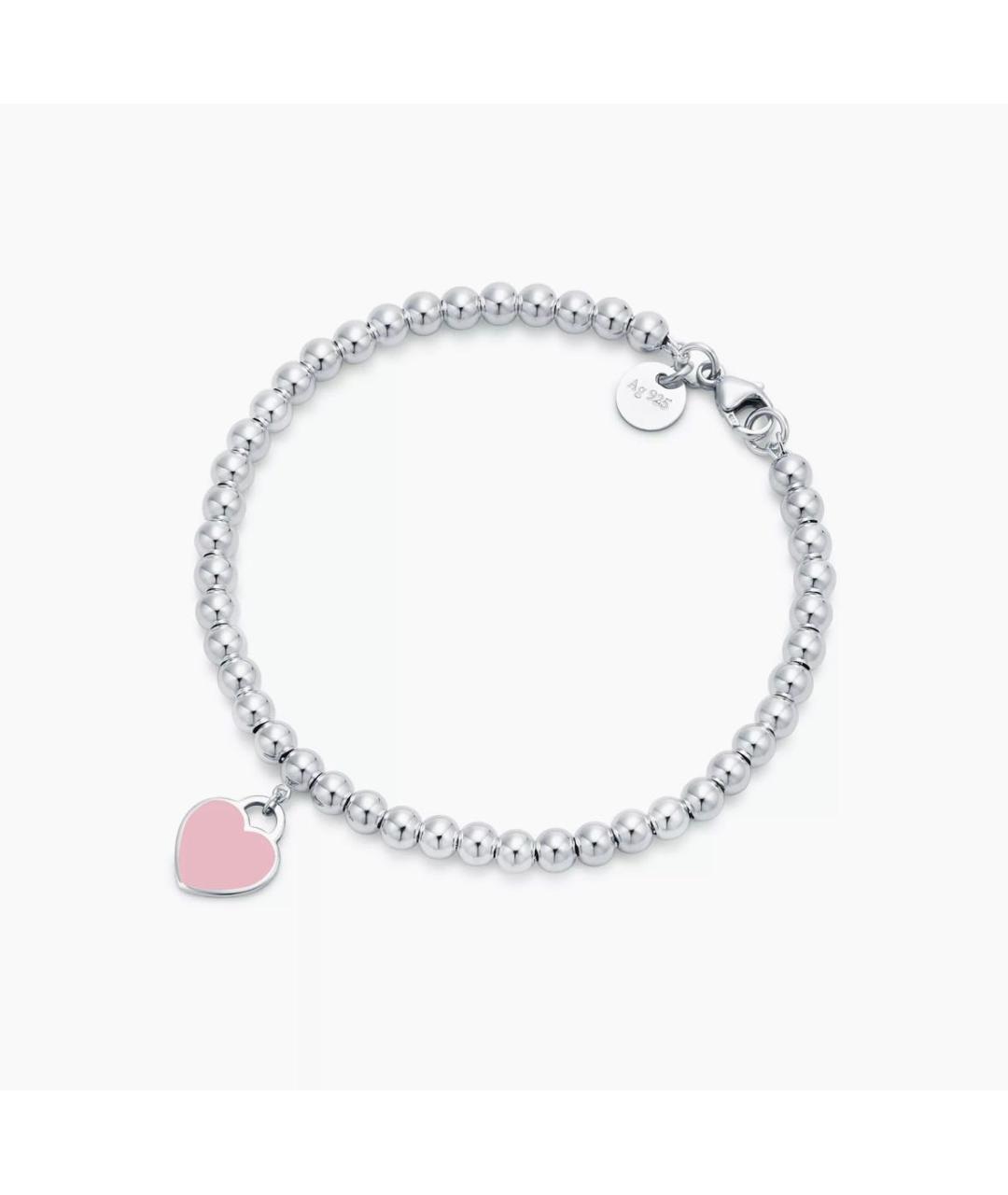TIFFANY&CO Розовый серебряный браслет, фото 5