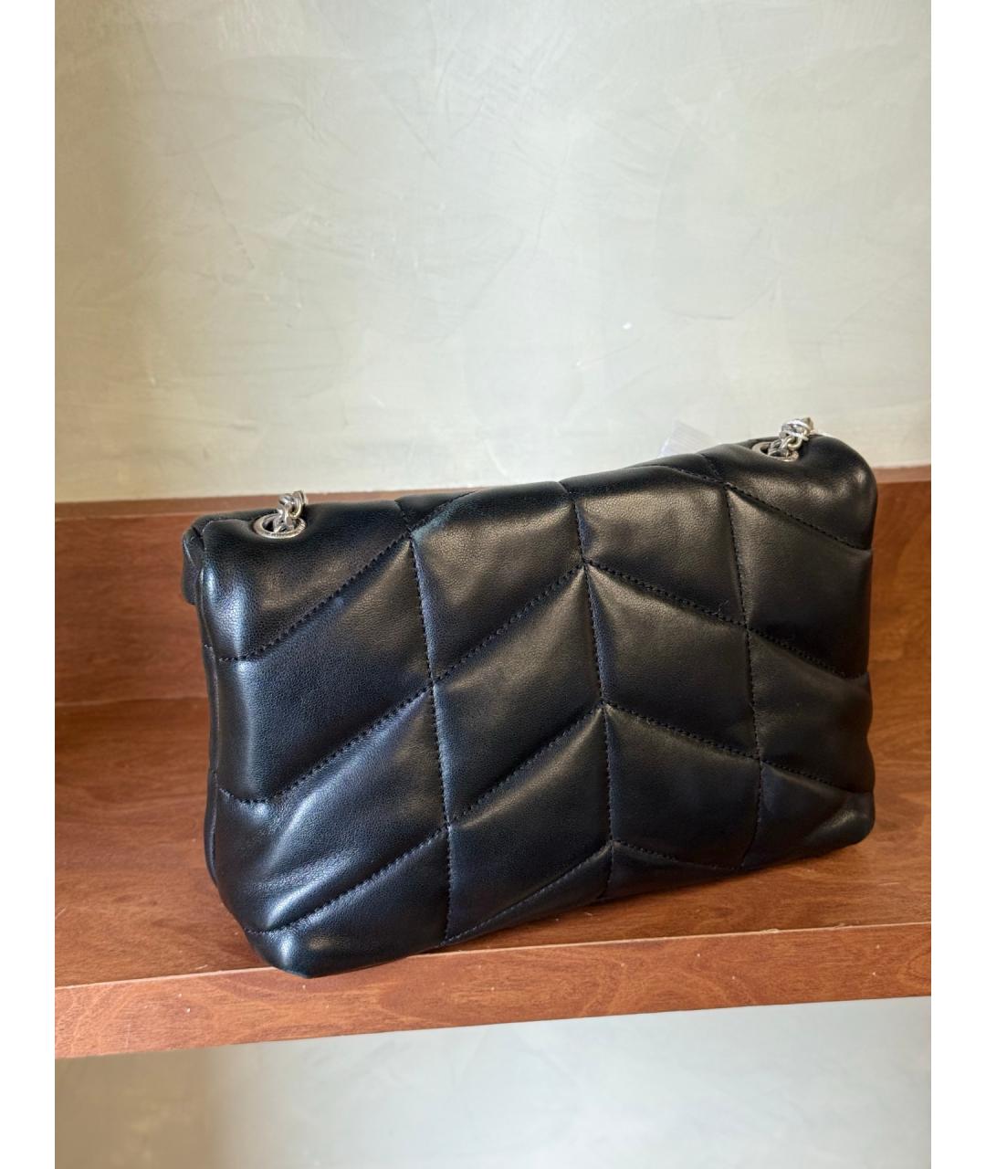 SAINT LAURENT Черная кожаная сумка через плечо, фото 6