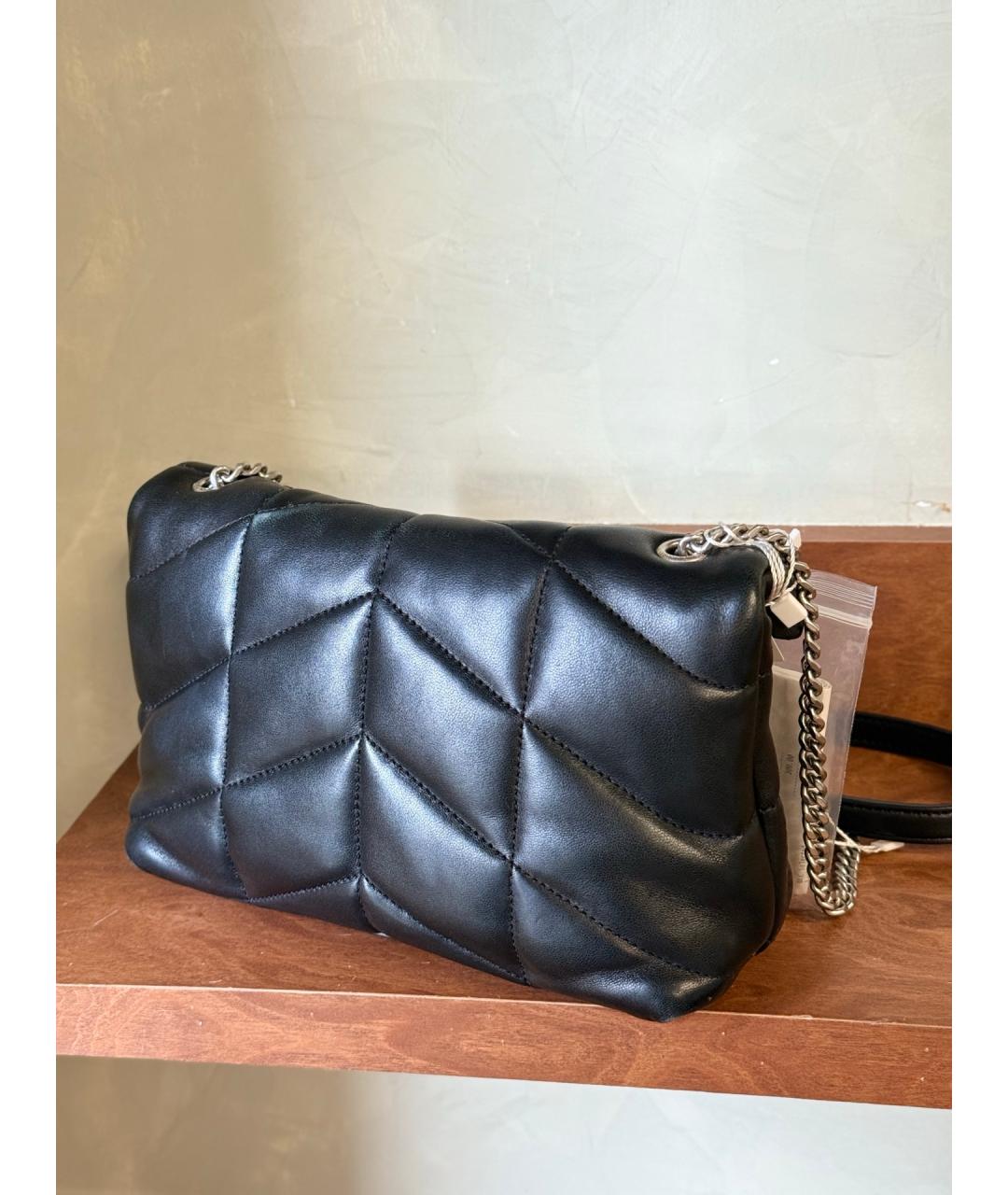 SAINT LAURENT Черная кожаная сумка через плечо, фото 7