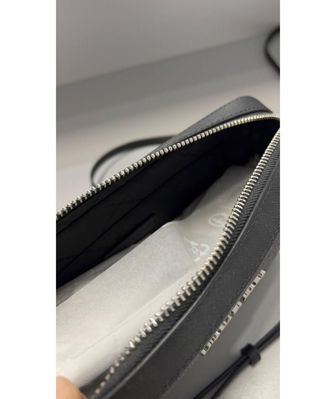 MICHAEL KORS Черная кожаная сумка через плечо, фото 4