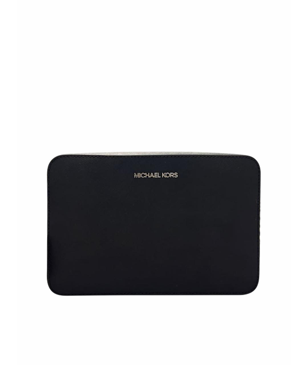 MICHAEL KORS Черная кожаная сумка через плечо, фото 1